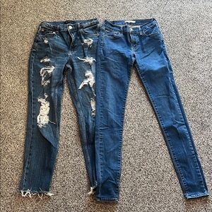 Distressed and Classic Blue Jeans Set
